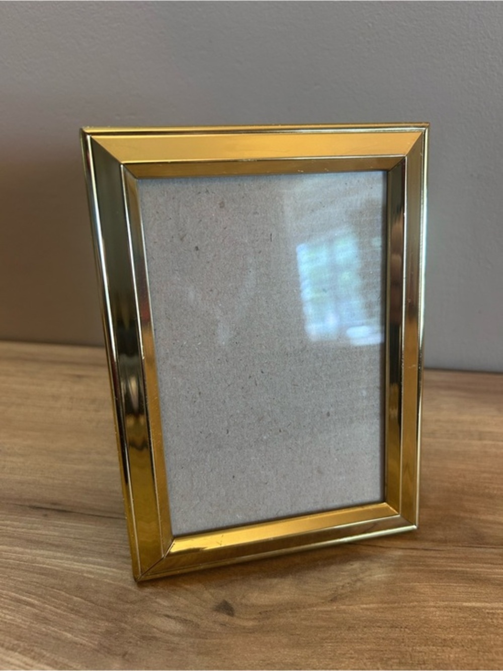 Vintage Gold Metal Photo Frame - Shiny Gold Finish